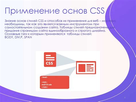 Применение CSS