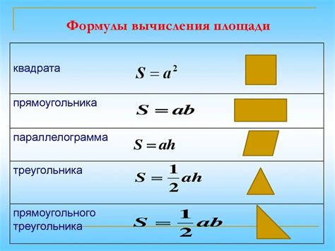 Примеры вычисления площади квадрата