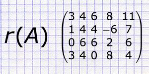 Примеры вычисления ранга матрицы по методу Гаусса