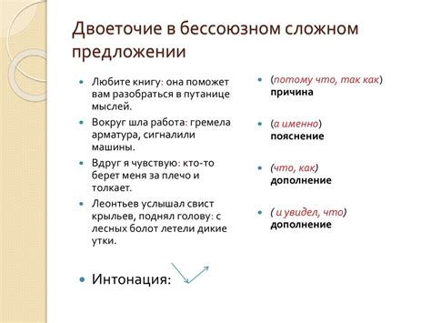 Примеры использования двоеточия в сложном предложении: