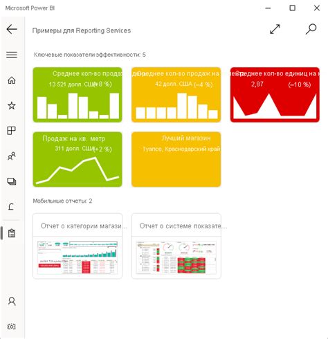 Примеры использования ключевых показателей эффективности в Power BI