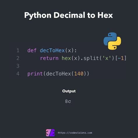 Примеры использования hex в Python