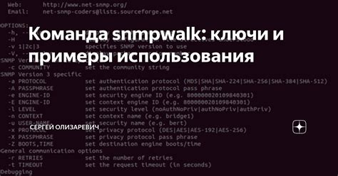 Примеры использования snmpwalk