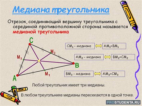 Примеры определения медианы в равнобедренном треугольнике