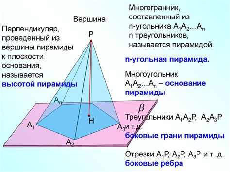 Примеры определения сечения пирамиды