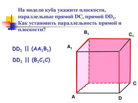 Примеры применения сечения куба