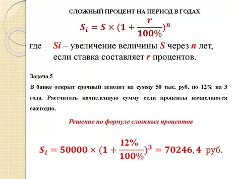 Примеры расчетов сложного процента