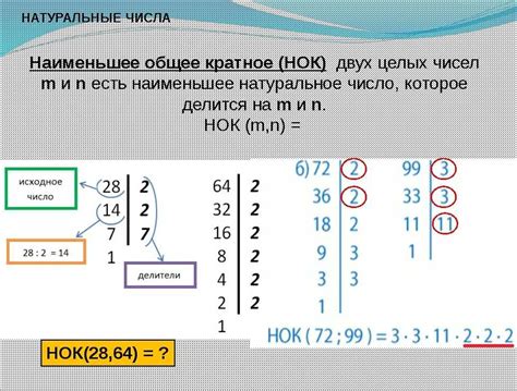 Пример вычисления НОД