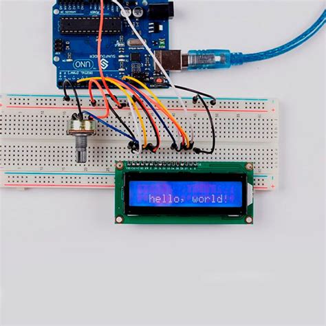 Пример простой схемы подключения LED-дисплея к Arduino Uno