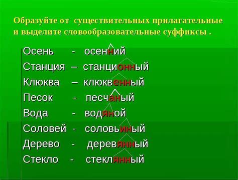 Принципы использования имен прилагательных в предложениях