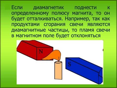 Принцип отталкивания диамагнетиков в магнитном поле