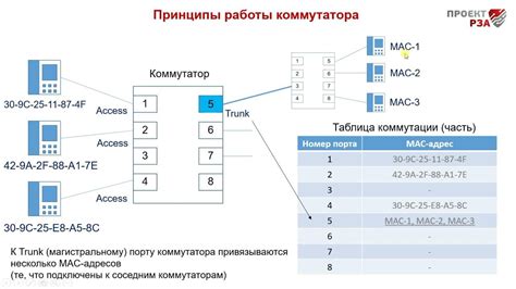 Принцип работы коммутатора