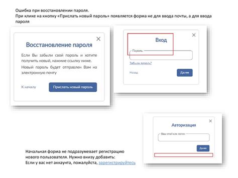 Проблемы и возможные решения при восстановлении пароля
