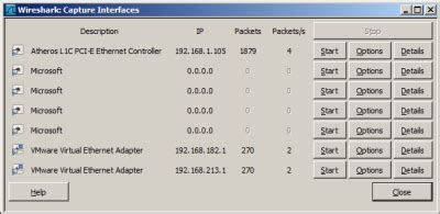 Проблемы с самим приложением Wireshark