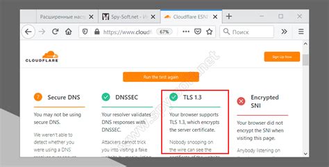 Проверка активации TLS 1.3