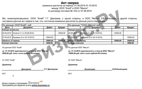 Проверка и отправка акта сверки