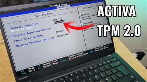 Проверка наличия TPM в BIOS ноутбука Lenovo