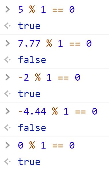 Проверка на целое число в JavaScript