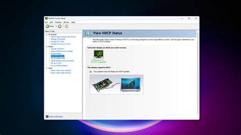 Проверка отключения HDCP на графической карте NVIDIA