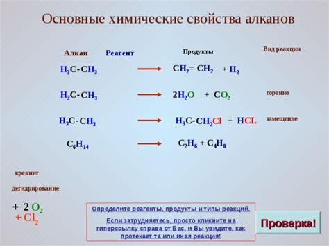 Проверка реакции на химические реагенты