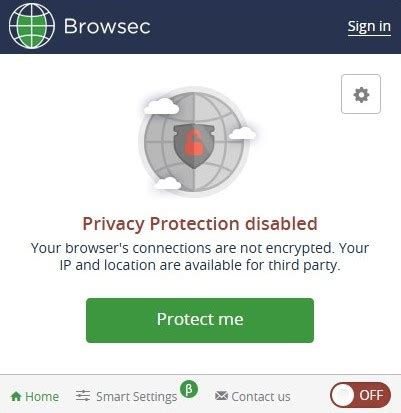 Проверка соединения с помощью Browsec