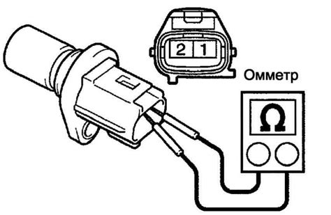 Проверка сопротивления датчика коленвала