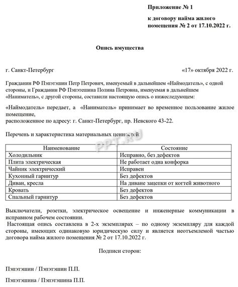 Проверка состояния имущества при окончании договора аренды