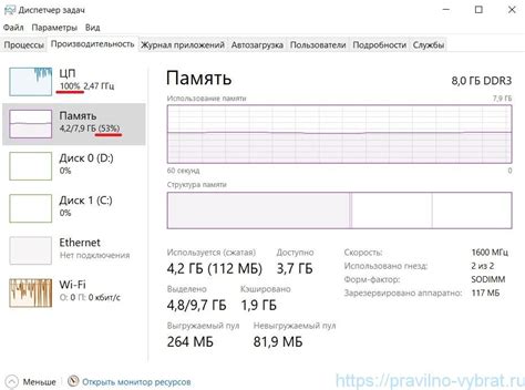 Проверка уровня доступной памяти