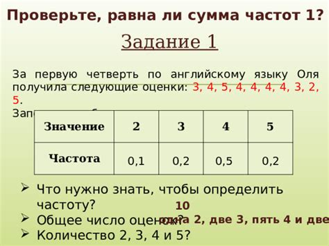 Проверьте значение "Частота"