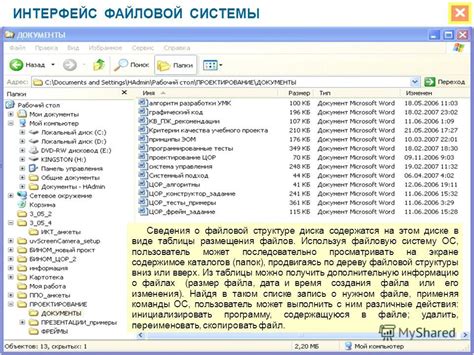 Проверьте файловую систему на наличие файлов и директорий