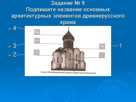 Прорисовка основных форм и элементов храма