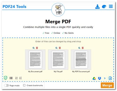 Процесс объединения PDF файлов без потери качества