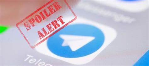 Публикация спойлера в Telegram