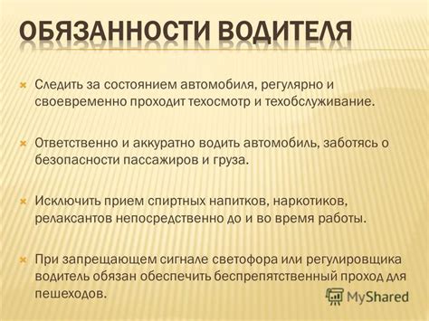 Работа водителя: обязанности и особенности