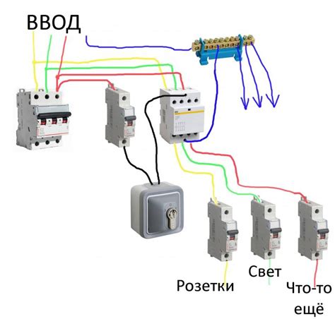 Работа контактора модульного