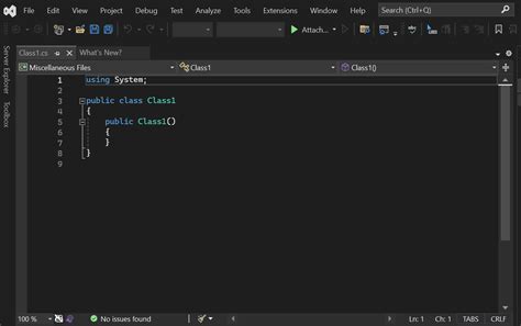 Работа с кодом в Visual Studio