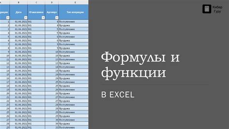 Работа с формулами и функциями в Excel