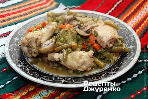 Рагу с курицей и свежими овощами