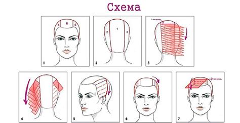 Разделение волос на секции для создания прически