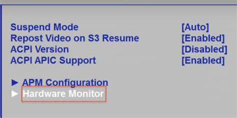 Раздел "Hardware Monitor"