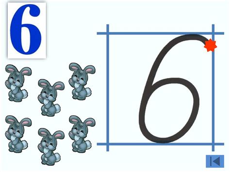 Различные варианты написания цифры 6