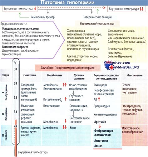 Различные виды гипотермии