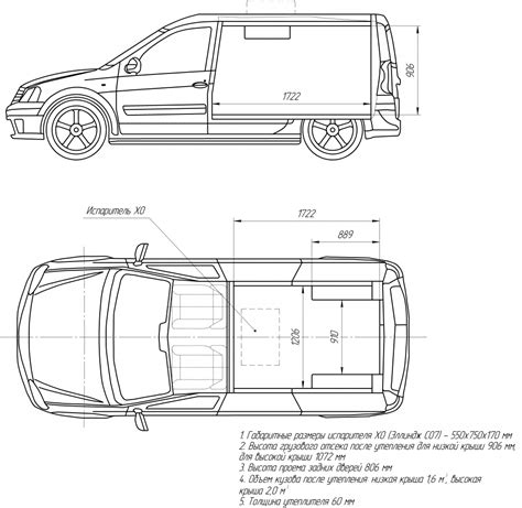 Размеры кузова Lada Largus