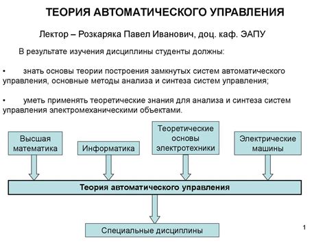 Ранние открытия в области автоматического управления