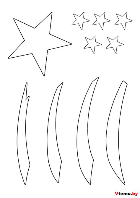 Раскрасьте детали звезд и нанесите на флаг