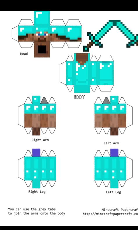 Рассмотрим несколько шагов для создания фигурки Майнкрафт из бумаги