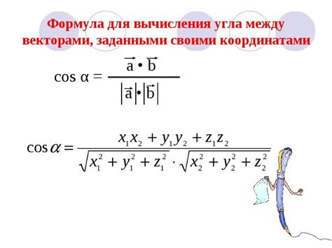 Расчеты косинуса угла наклона в графическом дизайне