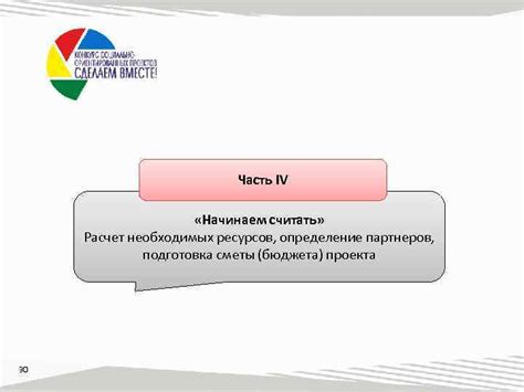 Расчет и подготовка необходимых ресурсов