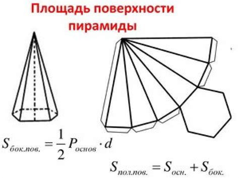 Расчет периметра боковой поверхности пирамиды