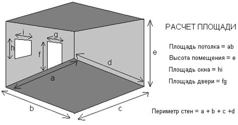 Расчет площади окна